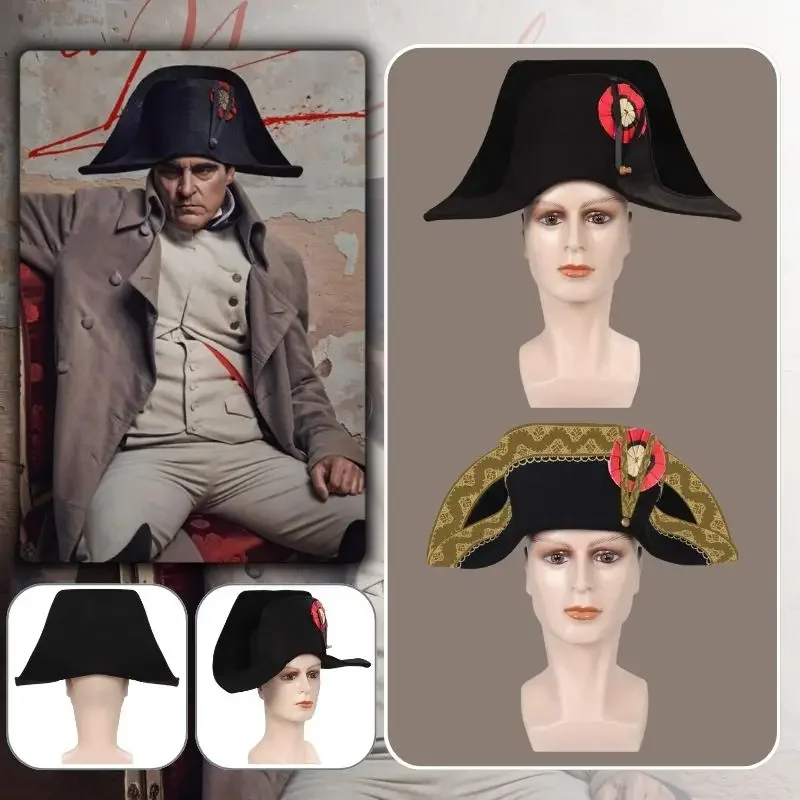 medieval-napoleon-cosplay-hat-fantasia-costume-disguise-adult-men-women-admiral-bicorn-hat-uniform-robe-top-pants-halloween-suit