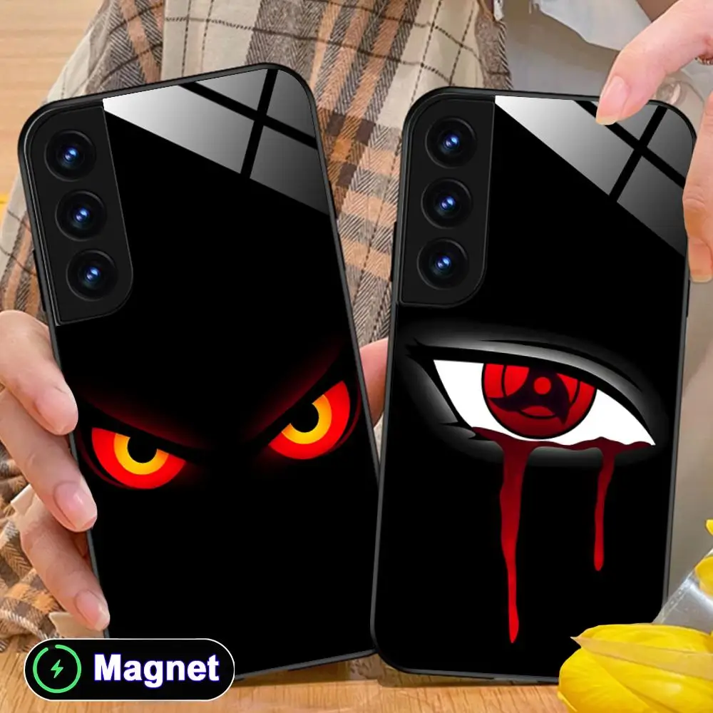 Anime Eyes Phone Case for Samsung Galaxy S26 S25 S24 S23 S22 S21 S20 Note20 Plus FE Ultra Glass Magnet Cover