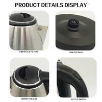 Travel Electric Kettle Tea Coffee 2L Stainless Steel Portable Water Boiler Pot For Hotel Family Trip Kitchen Smart Kettle Pot 6