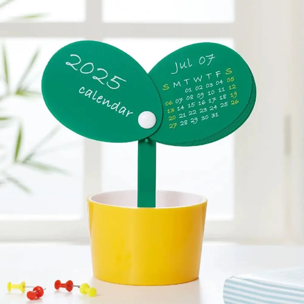 Ins criativo 2025 calendário de mesa diy simples caneta titular portátil grande capacidade papelaria organizador estudante