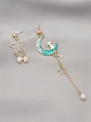 Star Decor Drop Earrings For Women Cute Moon Star Dangle Earrings For Girls Sailor Moon Jewelry Gift