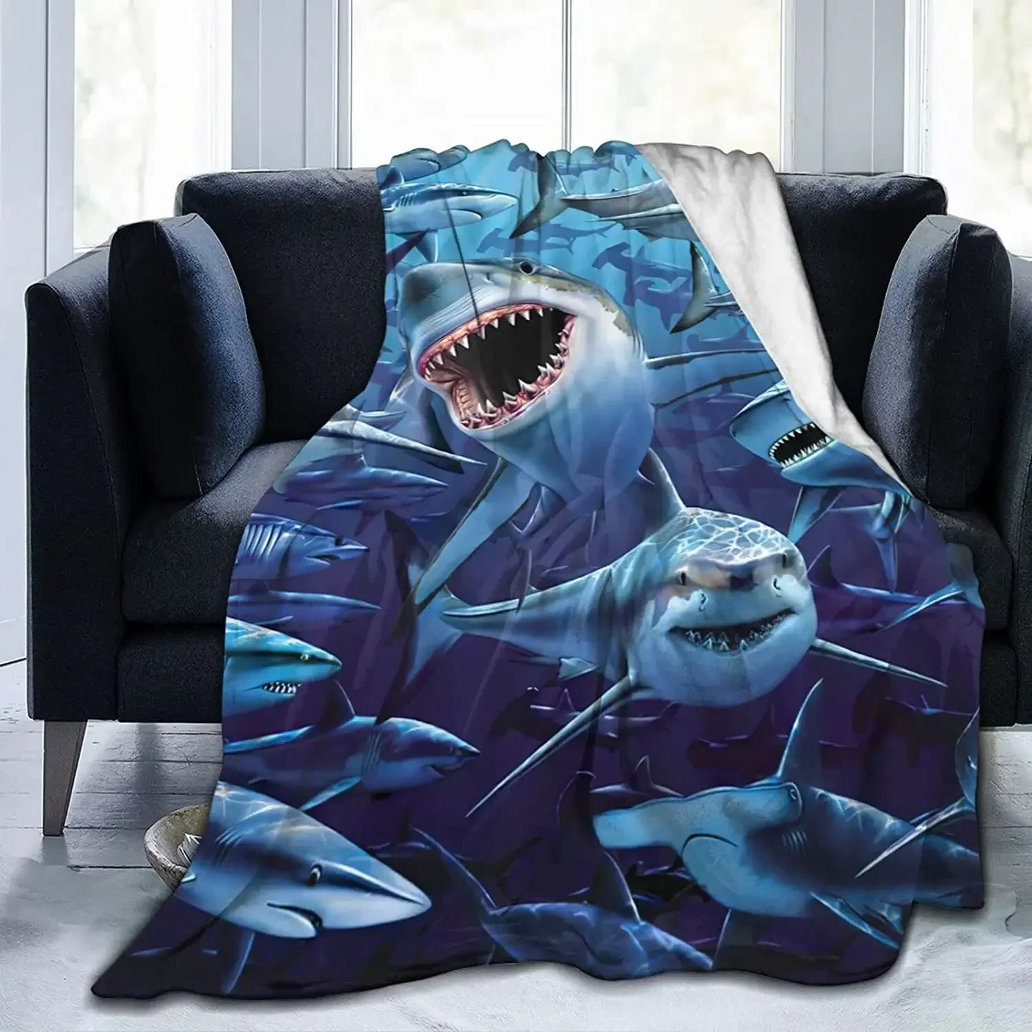 Blanket Shark Blankets Fleece Throw Blanket Ultra Soft Flannel Bed Blanket Warm Fuzzy Plush Blanket 50