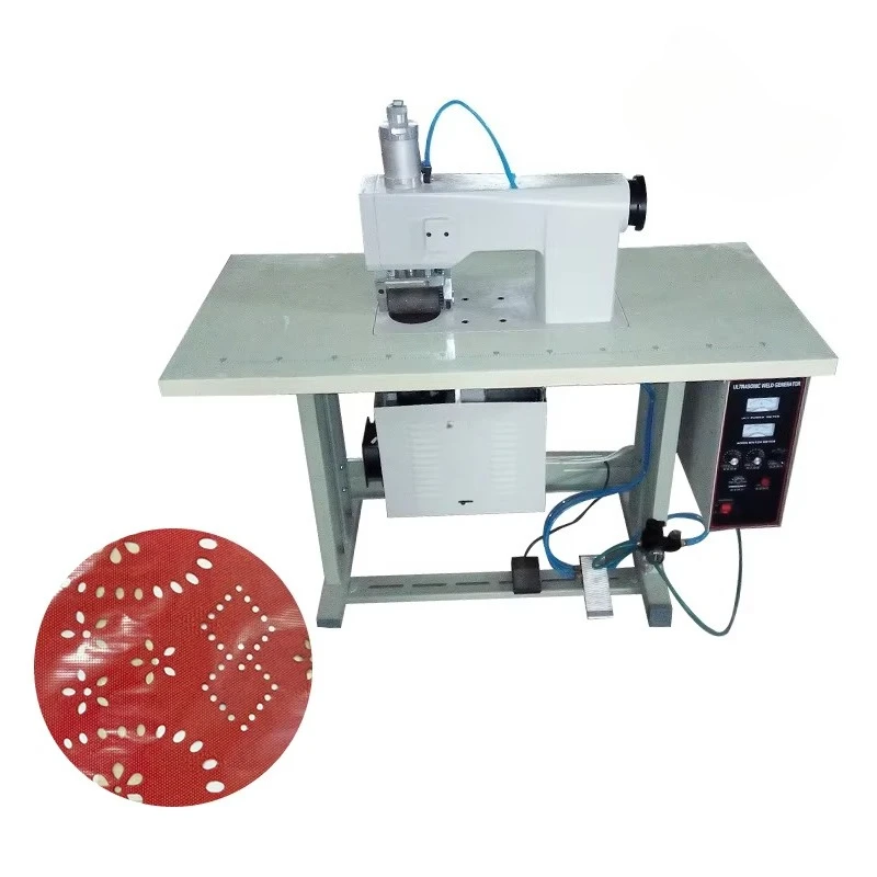 Semi Automatic Ultrasonic Lace Sewing Machine Ultrasonic Non Woven Fabric Sewing Lace Cutting Machine