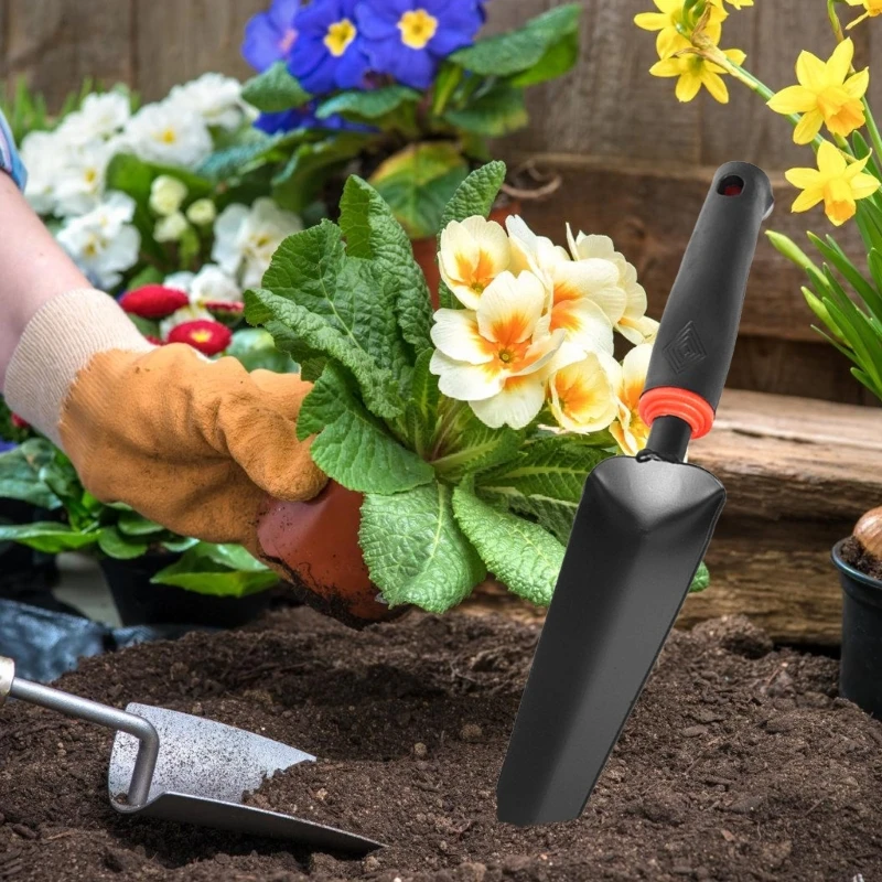 Transplanter Trowel, Bend Proof and Rust Proof Iron Comfortable Transplanter with ABS Handle Gardening Shovel DropShipping