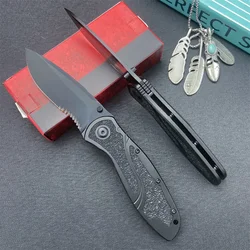 Tactical 1670TBLKST Blur Assisted Folding Pocket Knife Serrated S30V Blade Black Aluminum Handle Outdoor Hiking Knives