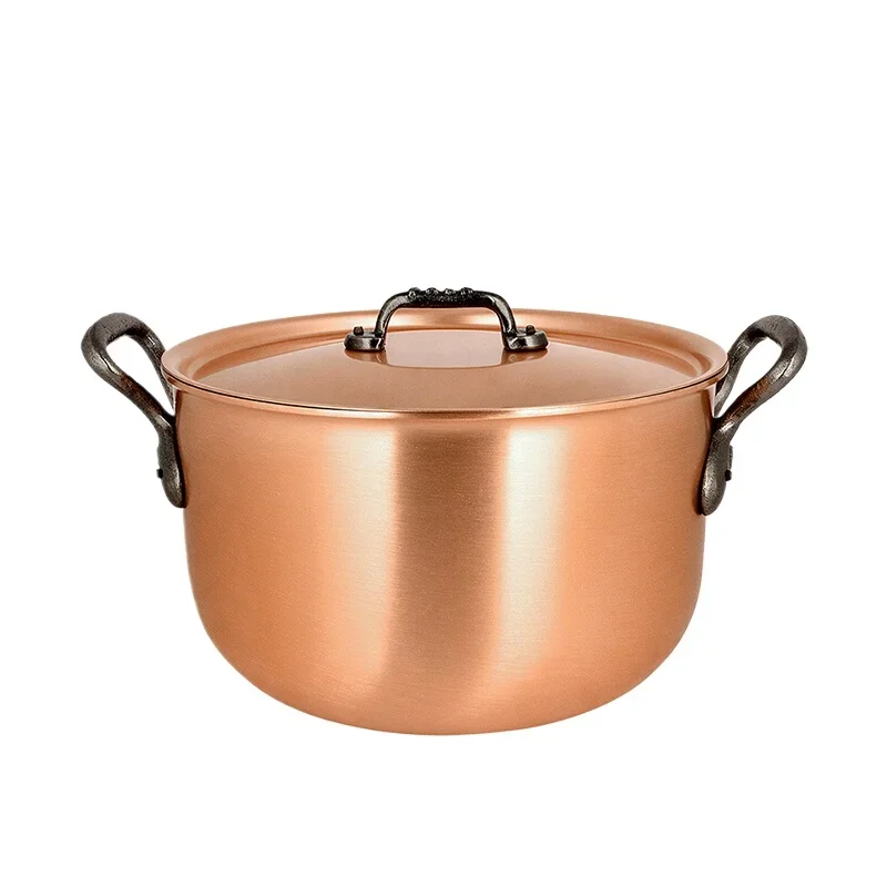 Copper pot binaural soup pot U-shaped saucepan European cooking pot thickened