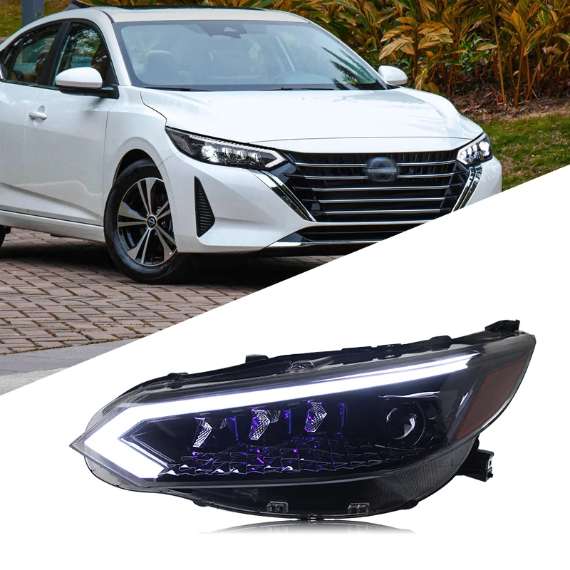 head lamp for Nissan Sylphy Headlight Assembly 2020-2022 Modified Daytime Running Lights Streamer Turn Lights LED Le