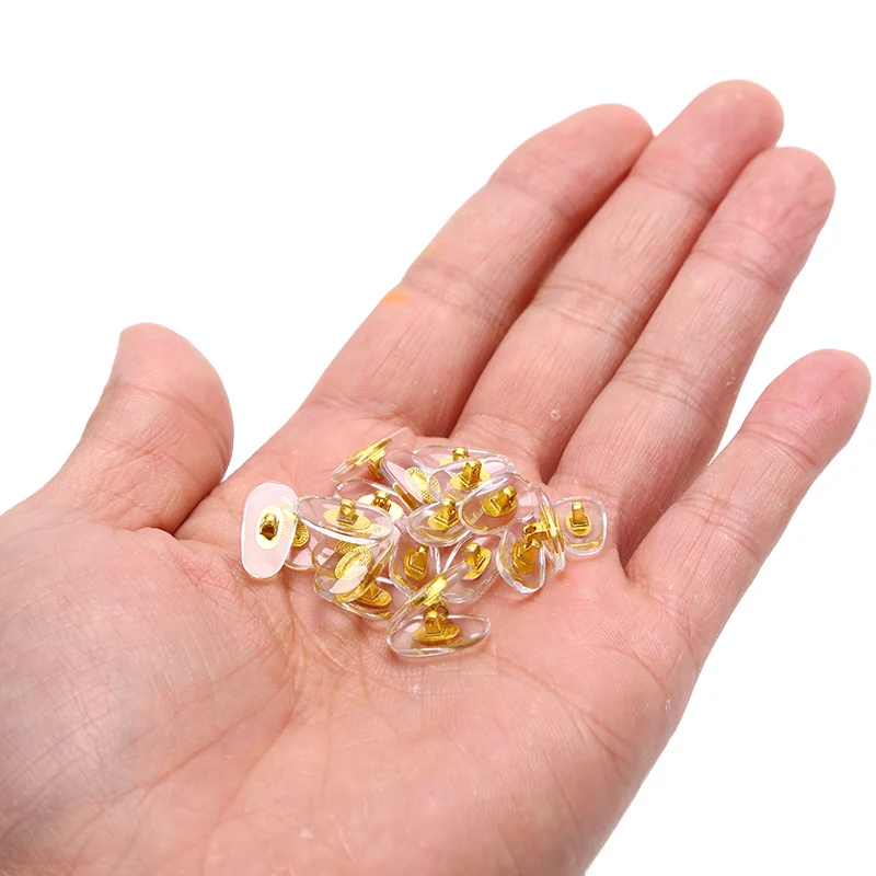 10 أزواج من وسادات الأنف المصنوعة من السيليكون المضادة للانزلاق في غرفة الهواء لملحقات النظارات البصرية #4