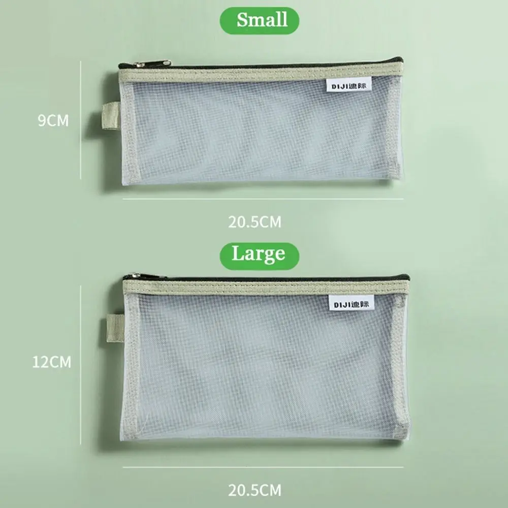أكياس النايلون محفظة صغيرة سستة الحقيبة فرشاة التجميل حقيبة ملفات شفافة حقيبة أدوات مكتبية شبكة حقيبة أقلام رصاص أكياس تخزين شبكية
