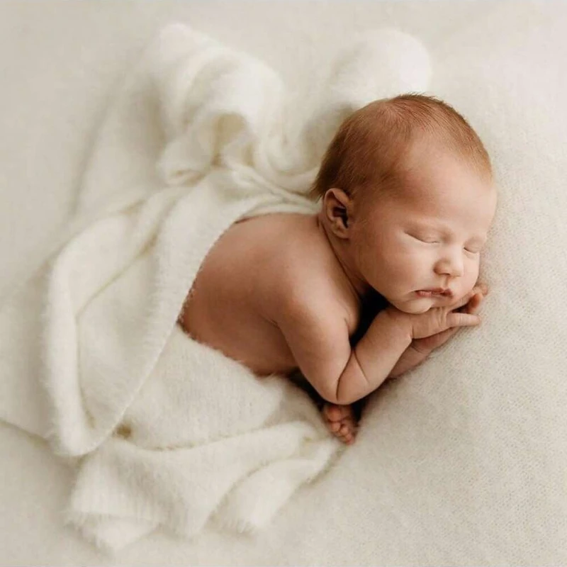 Cashmere Stretch Baby Wraps Newborn Photography Props Backdrop Blanket Wrap Boy Girl Photo Studio Shoot Accessories