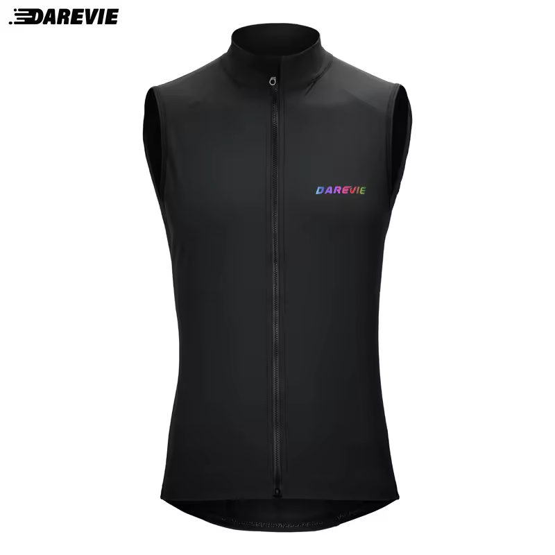 DAREVIE Cycling Vest Windproof Cycling Wind Gilet Waterproof 2 Way Zippers Cycling Windbreaker Back Zipper Pockets Men Women - Image 7