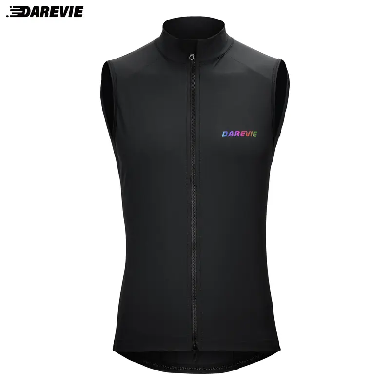 DAREVIE Cycling Vest Windproof Cycling Wind Gilet Waterproof 2 Way Zippers Cycling Windbreaker Back Zipper Pockets Men Women - Image 7