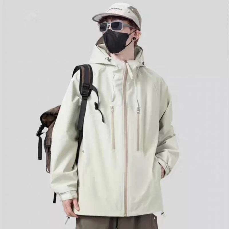 

EiAO Windbreaker Unisex Solidcolor Hooded Fall Waterproof Lightweight Jackets for Hiking Camping Fishing Outdoor Casual Wear2025