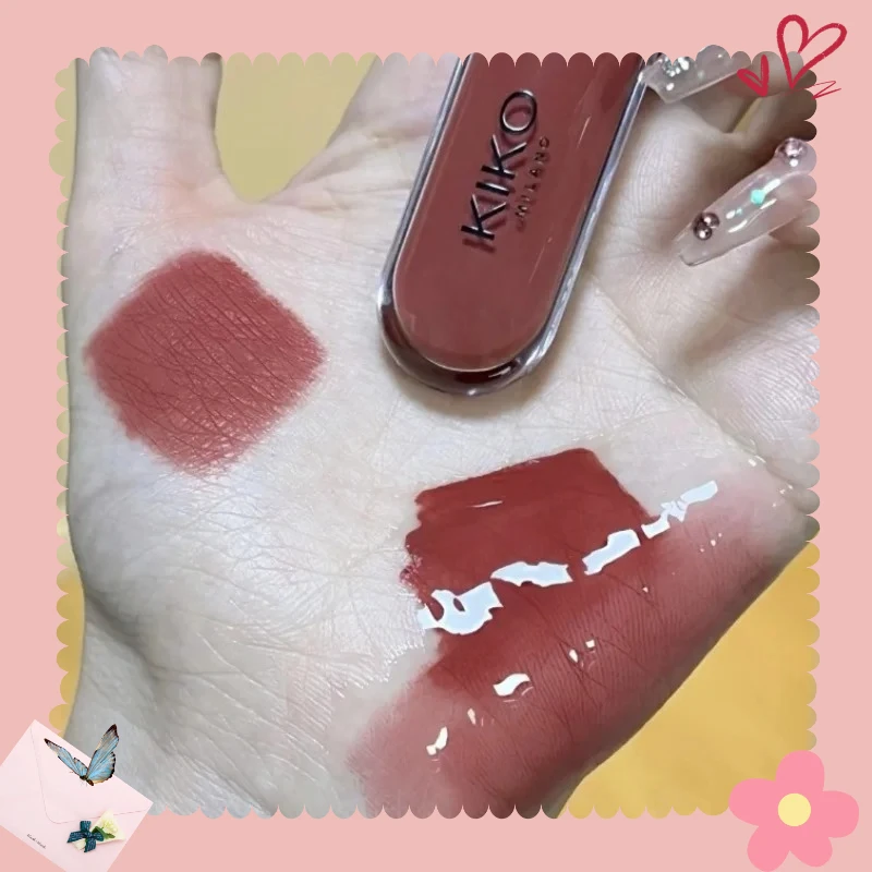 حار برأسين أحمر الشفاه مرآة شفافة ملمع الشفاه غير يتلاشى النفط مثير غنية ملمع الشفاه الحليب الشاي الفول لصق عارية ماكياج