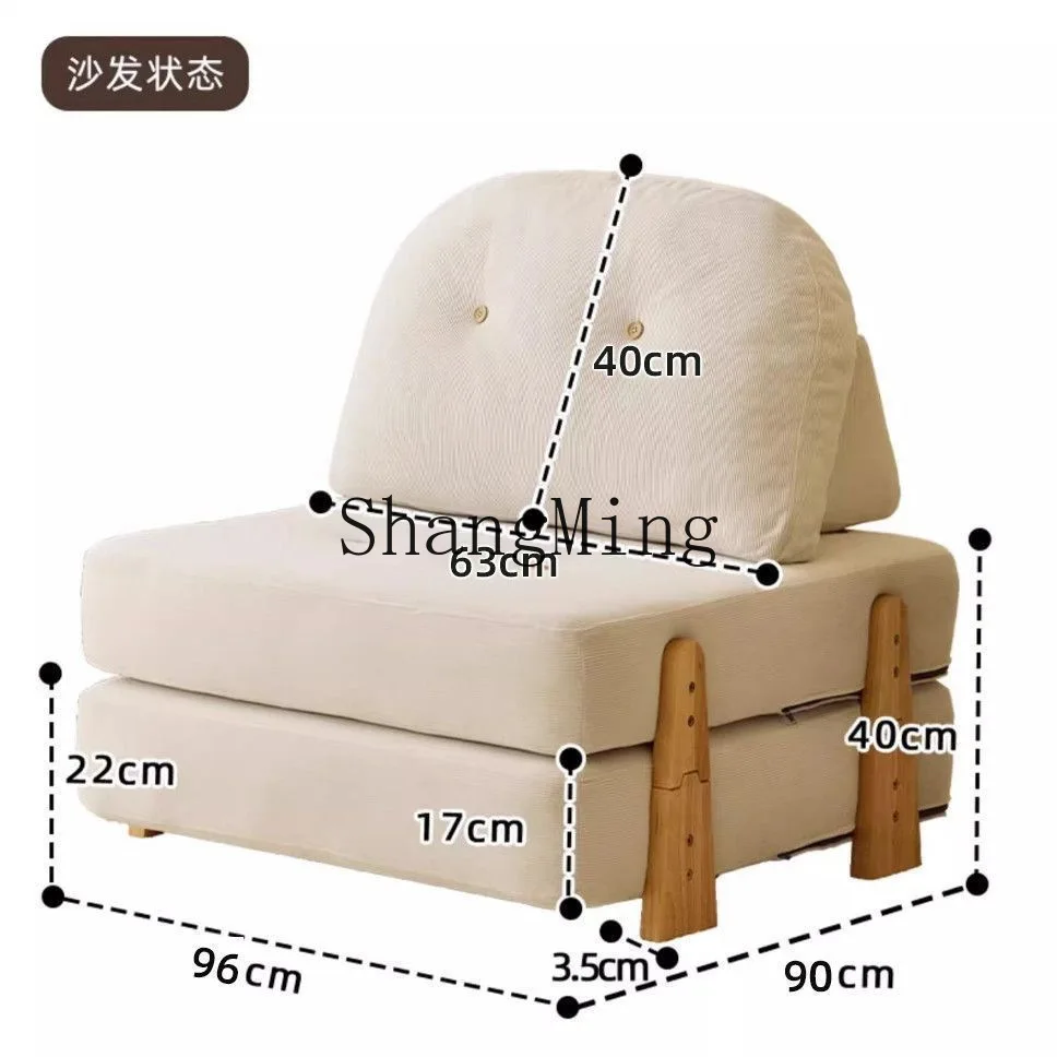 

CL fabric sofa small apartment sofa Internet celebrity sofa bed leisure recliner living room folding