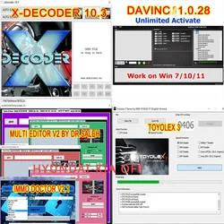 7 in 1 Winols + X-Decoder +DA-VINCI +TOYOLEX 3 +MULTI EDITOR +IMMO DOCTOR + HYUNDAI-KIA OFF Free Install Keygen for Many Laptop