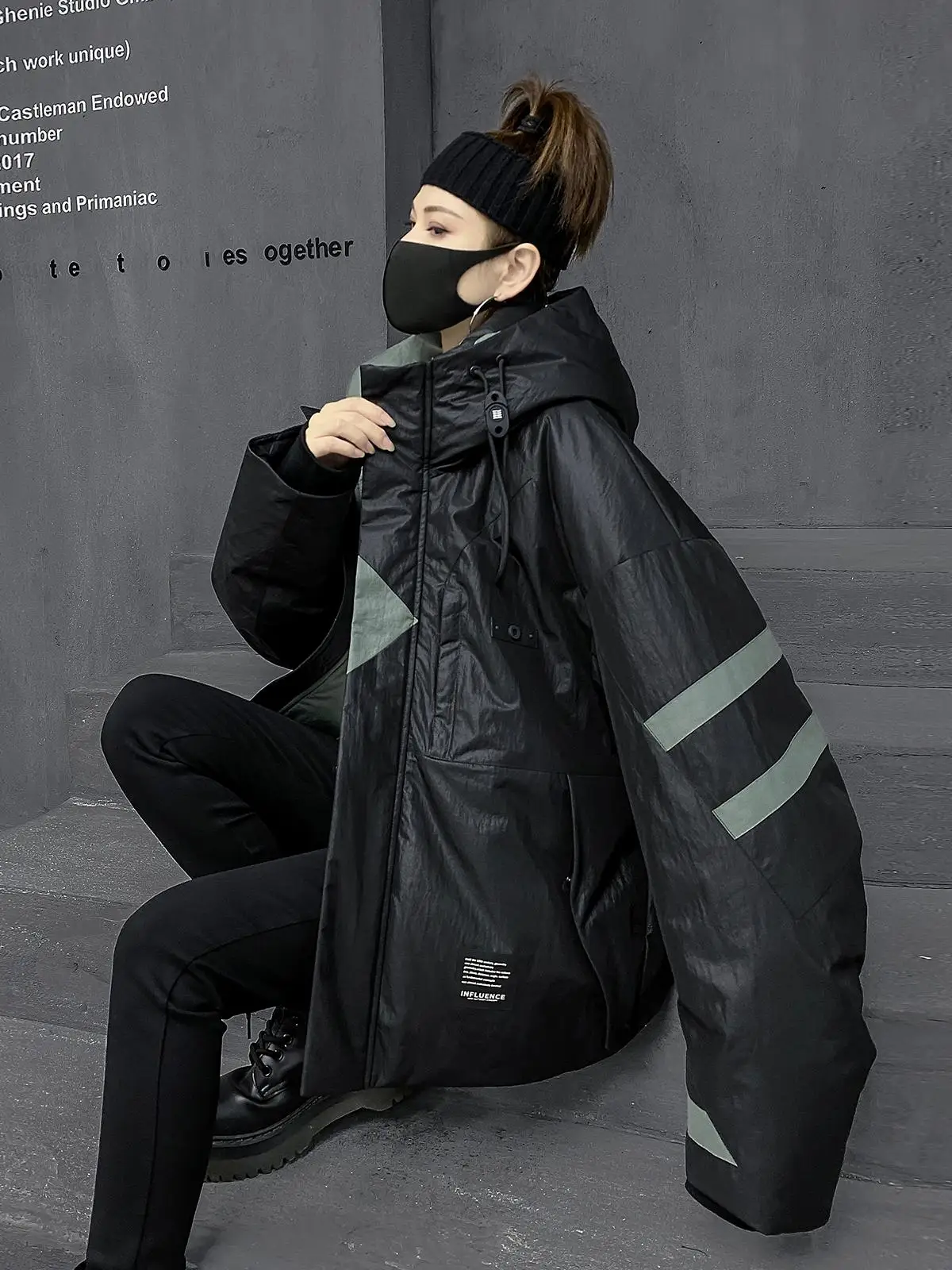 

Модная женская зимняя куртка M-Home с капюшоном, утепленная белым пухом, стильная уличная одежда, теплая верхняя одежда