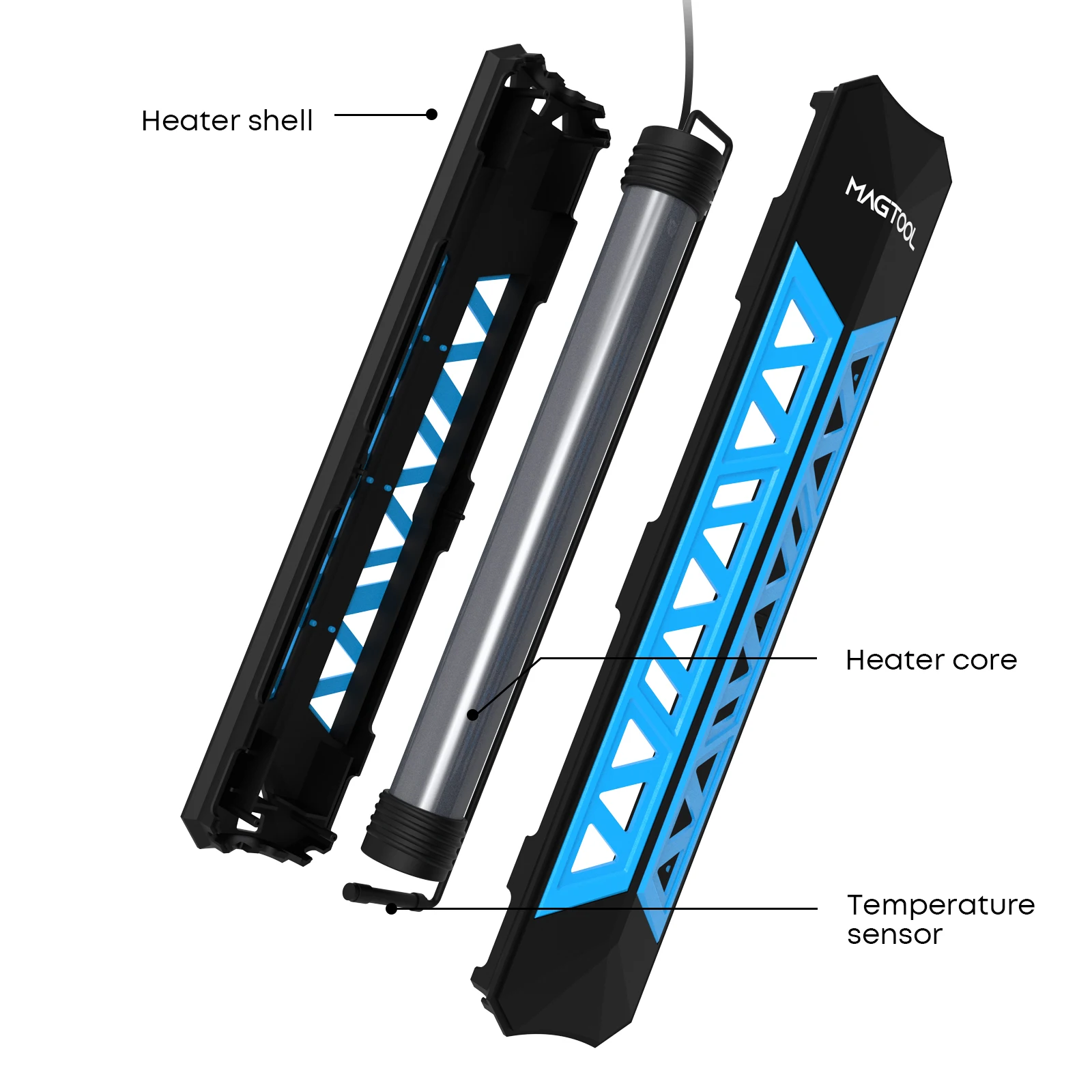 100-1200W Aquarium Heater with Over-Temperature Protection and Automatic Power-Off Fish Heater with Digital Controller