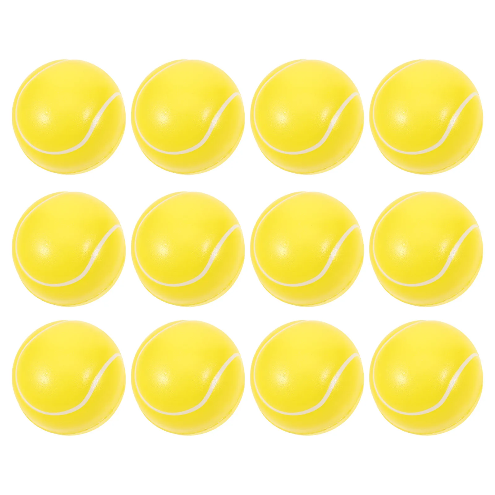 

12 Pcs Mini Tennis Balls 5cm Yellow Squeeze Toys Party Favors Kids Gifts Sensory Balls Decompression Playthings