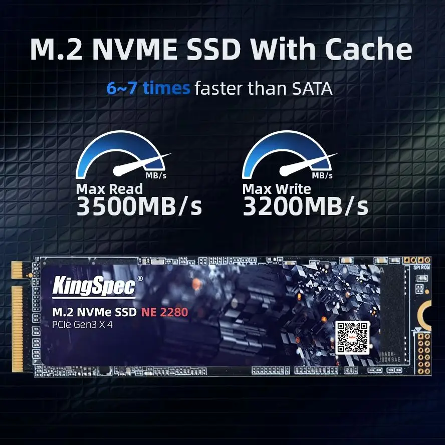 KingSpec 256gb 512gb 1TB 2TB M.2 SSD M2 PCIe3.0 NVME محرك الحالة الصلبة 2T Dram Cache قرص صلب داخلي لأجهزة الكمبيوتر المحمول المكتبية PS4