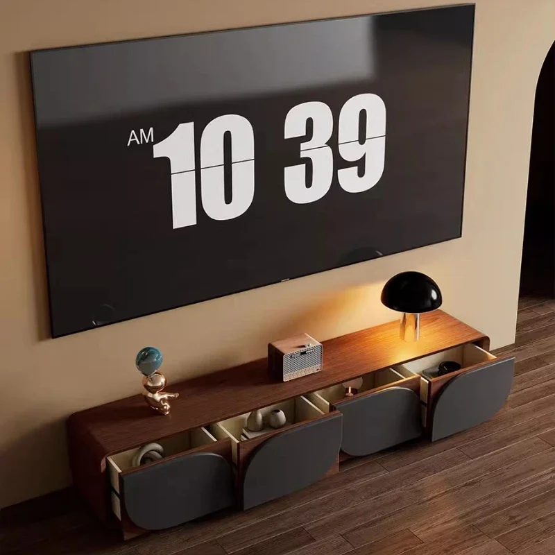 

Floating Wood Entertainment Center TV Stand Modern Electric Fireplace Console Storage Cabinet Meubles De Maison Home Furniture