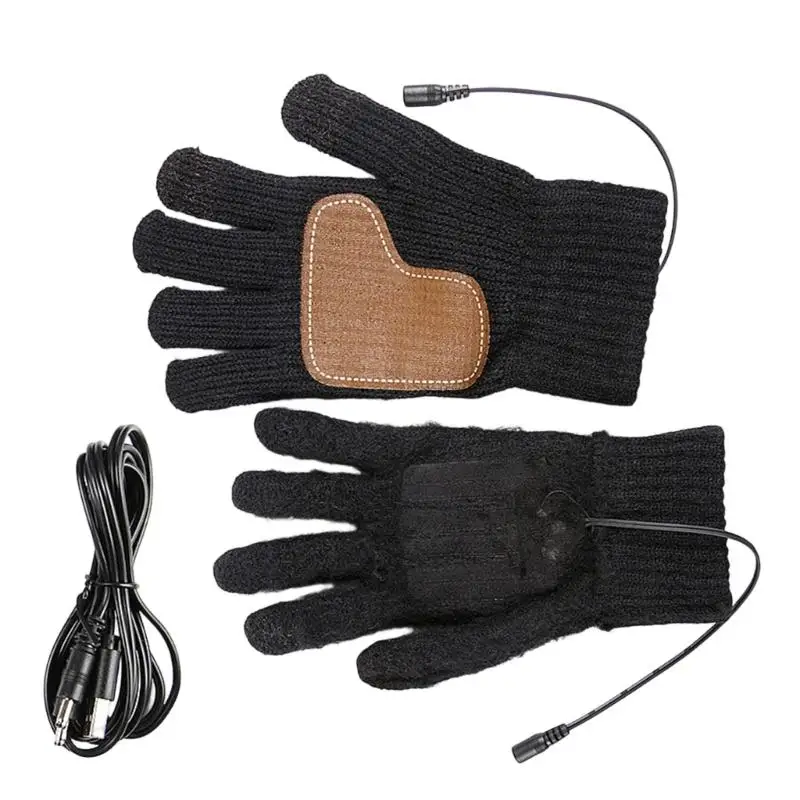 

652F USB Recharging Heated Gloves Touching Screen Ski Gloves For Cold Weather Skiing