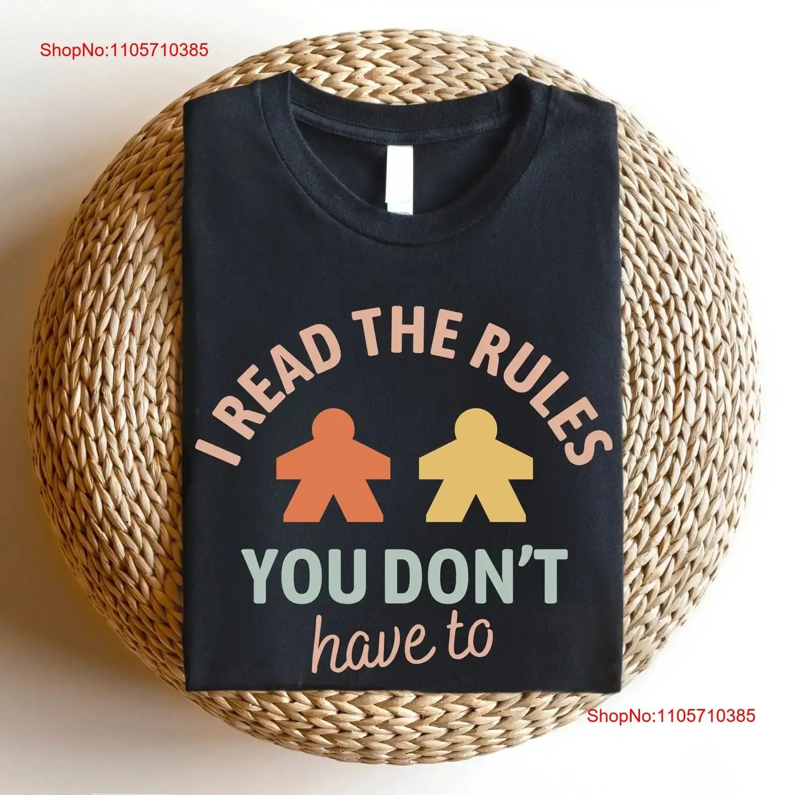 Board Game T Shirt Lover Funny Meeple Night I Read the Rules So You Don't Have To vintage Washed Comfortable Breathable