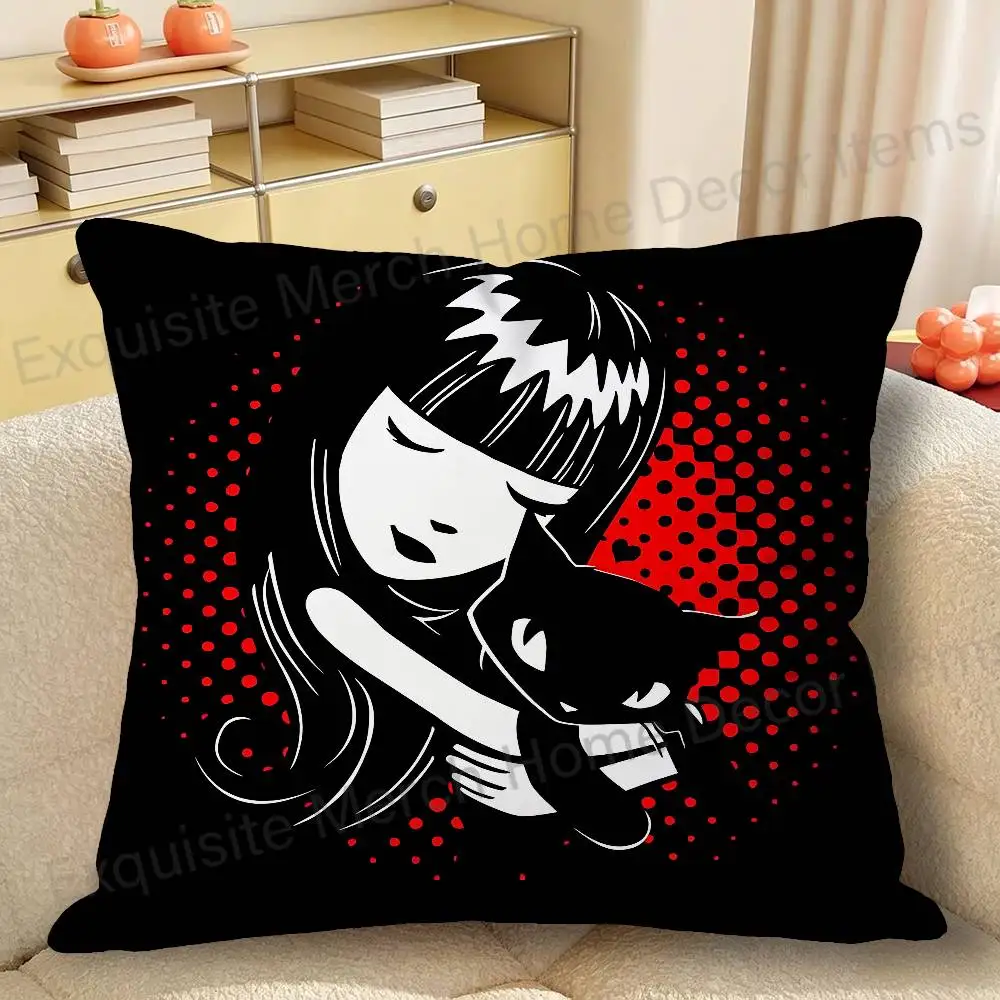 E-Emily The S-Stranges Anime Celebrity Merchandise All-Match Printed Pillow Case Sofa Car Office Room Decoration Protector