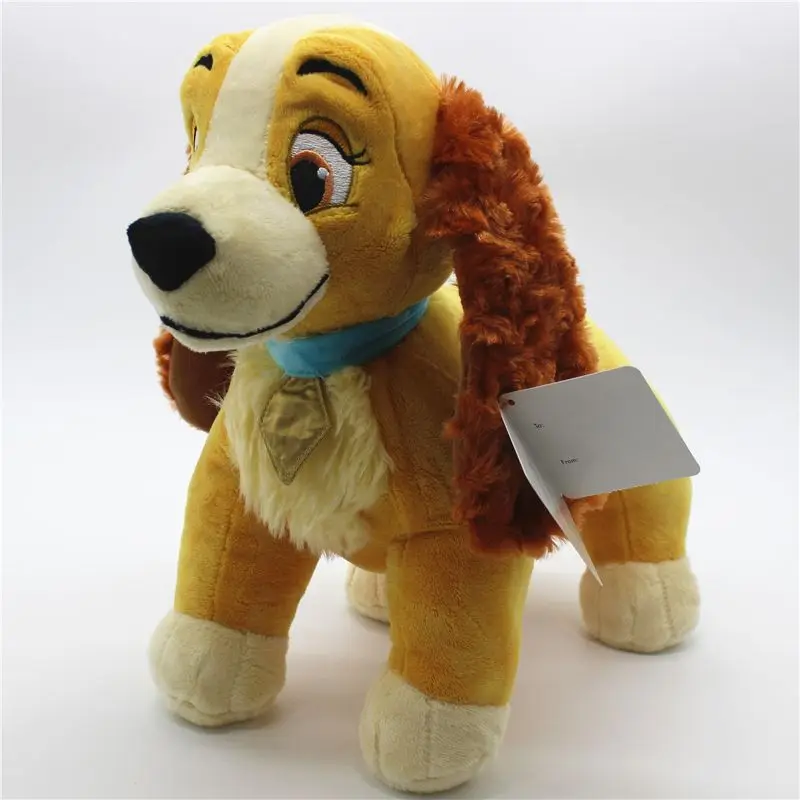 30CM Cartoon Lady Dog Plush Doll Bedroom Decoration Doll Children's Toys Lady and The Tramp Peripheral Friends' Holiday Gifts