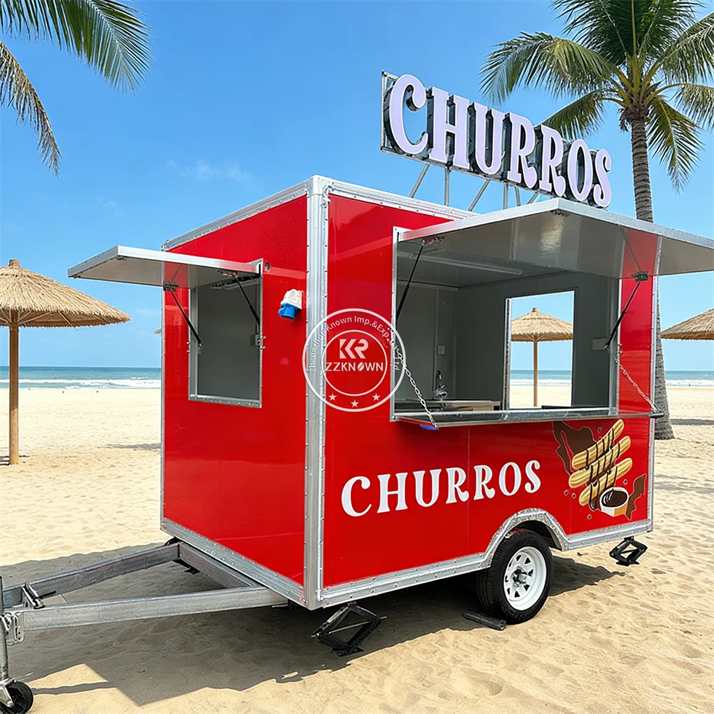 

Customized Modern Shawarma Coffee Food Truck Mobile Food Trailer Fast Food Catering Trailer With Full Kitchen