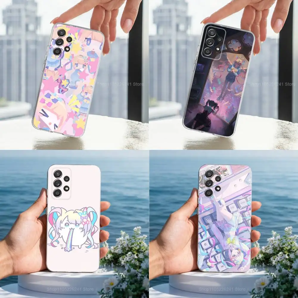 Omg K-Kawaii A-Angel-C-Chan Etui na telefon Samsung A30,71,51,S9,10,20,Ultra,FE,Lite, S22,23,21,PIus, przezroczyste, silikonowe etui