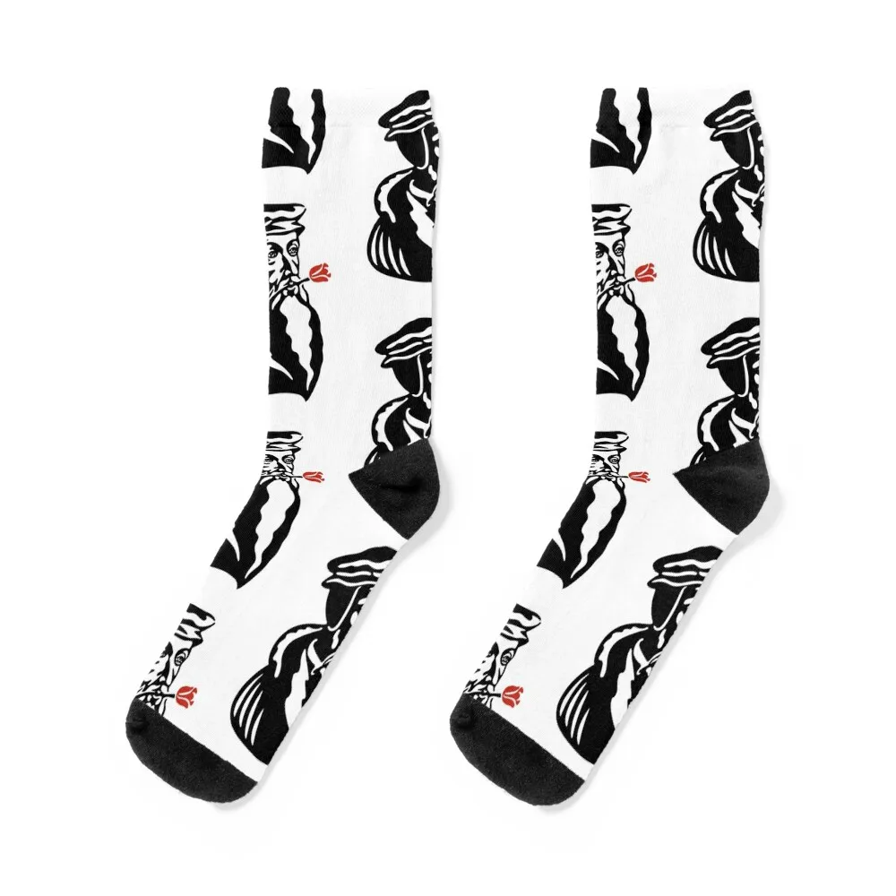 

John Calvin With a Tulip Socks funny gifts winter shoes designer brand Socks Women's Men's