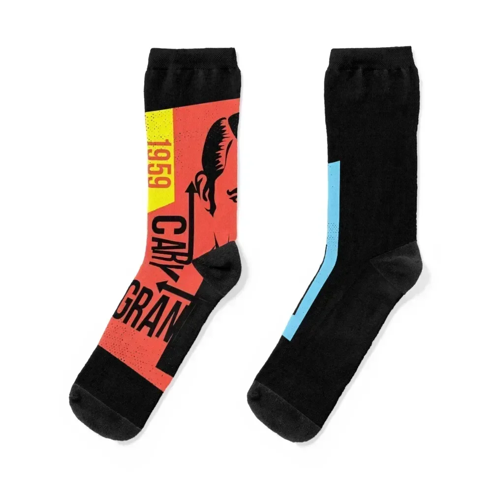 

Original Graphic Design Portrait of Cary Grant Socks Novelties men cotton high quality luxury Male Socks Women's