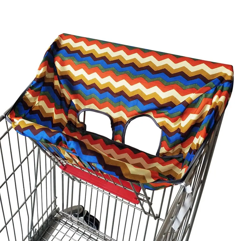 Wave Pattern Animal Water-proof Anti-dirty Rocket Shopping Cart Cover  Cushion Mat Highchair Cover Baby Trolley Cover