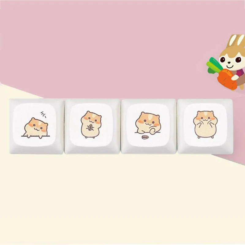 Xda Cartoon Tasten kappen 1u 1x pbt mechanische Tastatur DIY weiße Tiere 4 12 Tasten kappe xda Profil Farbstoff-Hintergrund beleuchtung mx Schalter