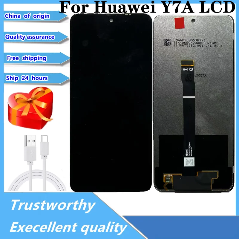 6,67-дюймовый ЖК-дисплей для Huawei Y7A PPA-LX3, сенсорный экран для Huawei P Smart 2021, ЖК-дисплей PPA-LX1 LX2, сенсорный экран