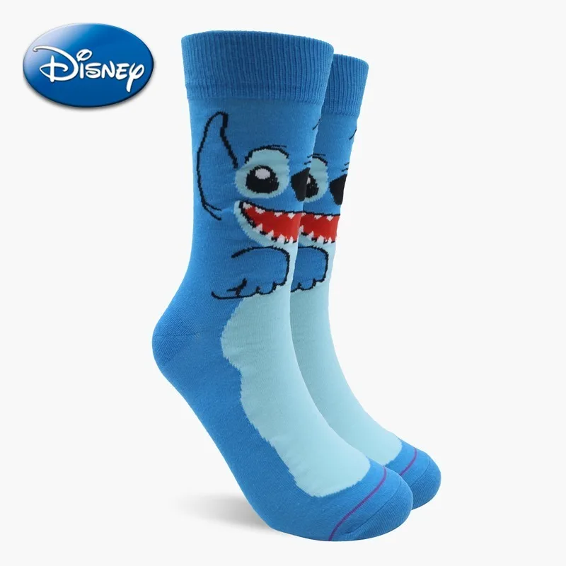 

Disney Stitch Medium Socks Cartoon Cute Anime Breathable Absorb Sweat Long Cotton Sock Autumn Winter Warm Cosplay Birthday Gift