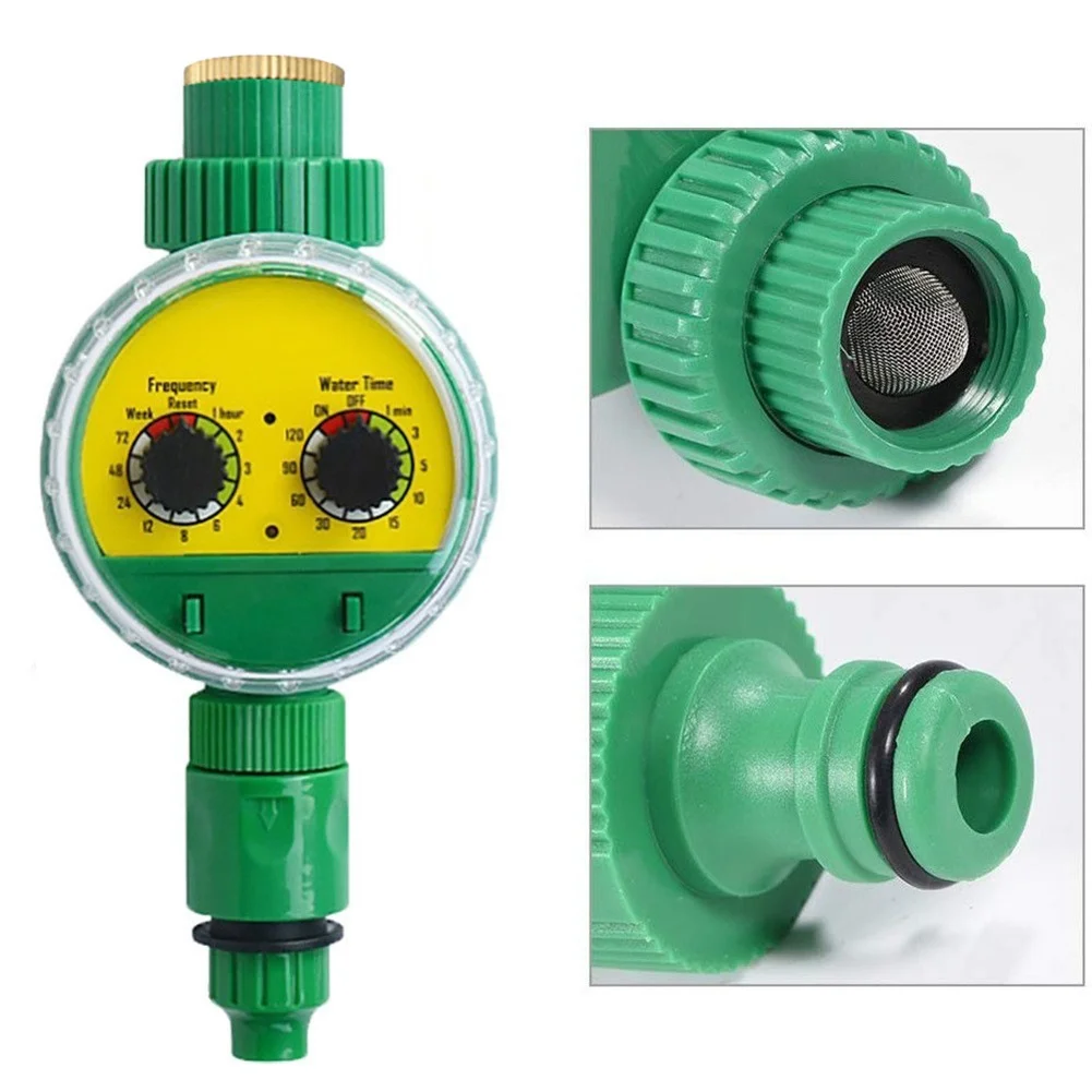 Automatic Irrigation Timer with Dual Knob Adjustment Copper Head Controller for Drip and Sprinkler Applications