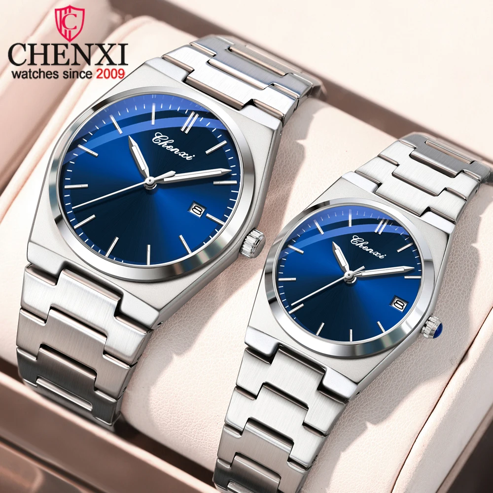 

CHENXI Couple Watch Luxury Brand Quartz Watch Casual Waterproof Watches Lover Gift Men Women Calendar Clock Wrist Watch