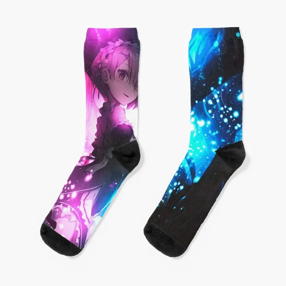 

rem and ram (re zero) Socks hip hop hiphop Luxury Woman Socks Men's