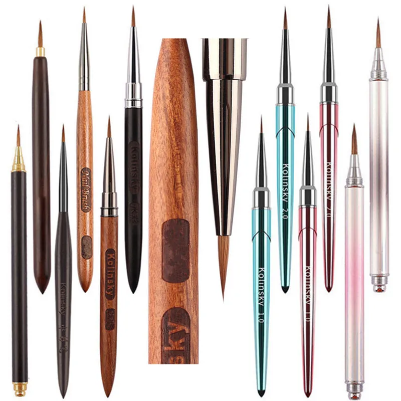 

Different Colored Handle Kolinsky Hair Nail Acrylic Brush Liquid Powder DIY Nail Drawing Nail Art Bruses