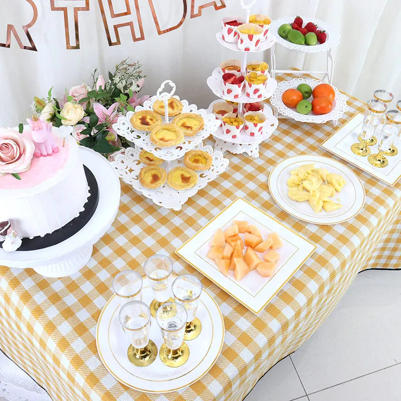 Cupcake Stands Plastic Dessert Stand Holder Serving Tray Fruit Plate for Wedding Birthday Party Fruits Desserts Candy Bar