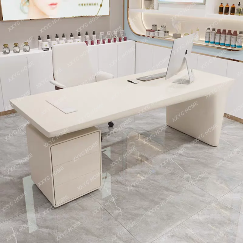XX  Strong Big Executive Office Desk  Wooden Modern White Office Desks Standing Luxury Large Furniture
