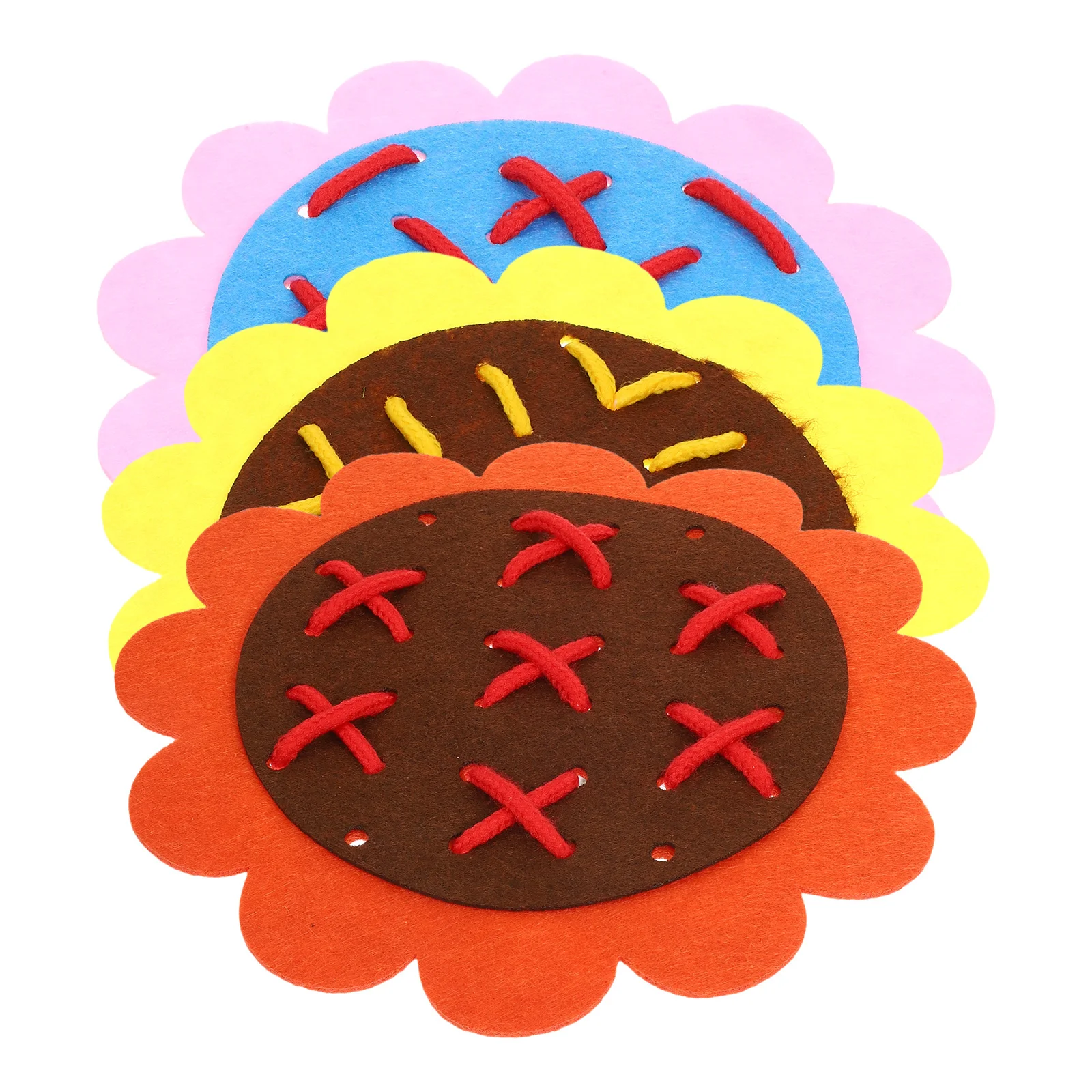 1セット 糸通しゲーム 子供用ひも通しボード モンテッソーリ教育 幼稚園学習活動 布ひも通し 幼児向け