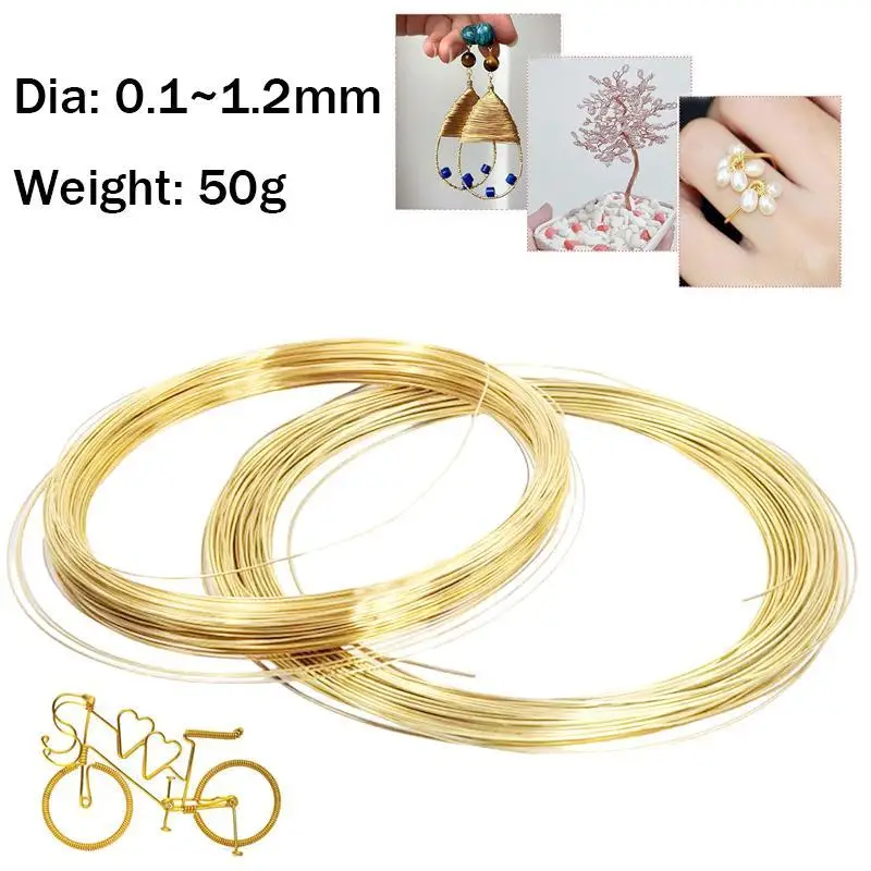 50g Soft Brass round Wire Dia 0.1mm 0.2mm 0.3mm 0.4mm 0.5mm 0.6mm 0.7mm 0.8mm 0.9mm 1.0mm 1.2mm Brass Wire Brass Metal Wire