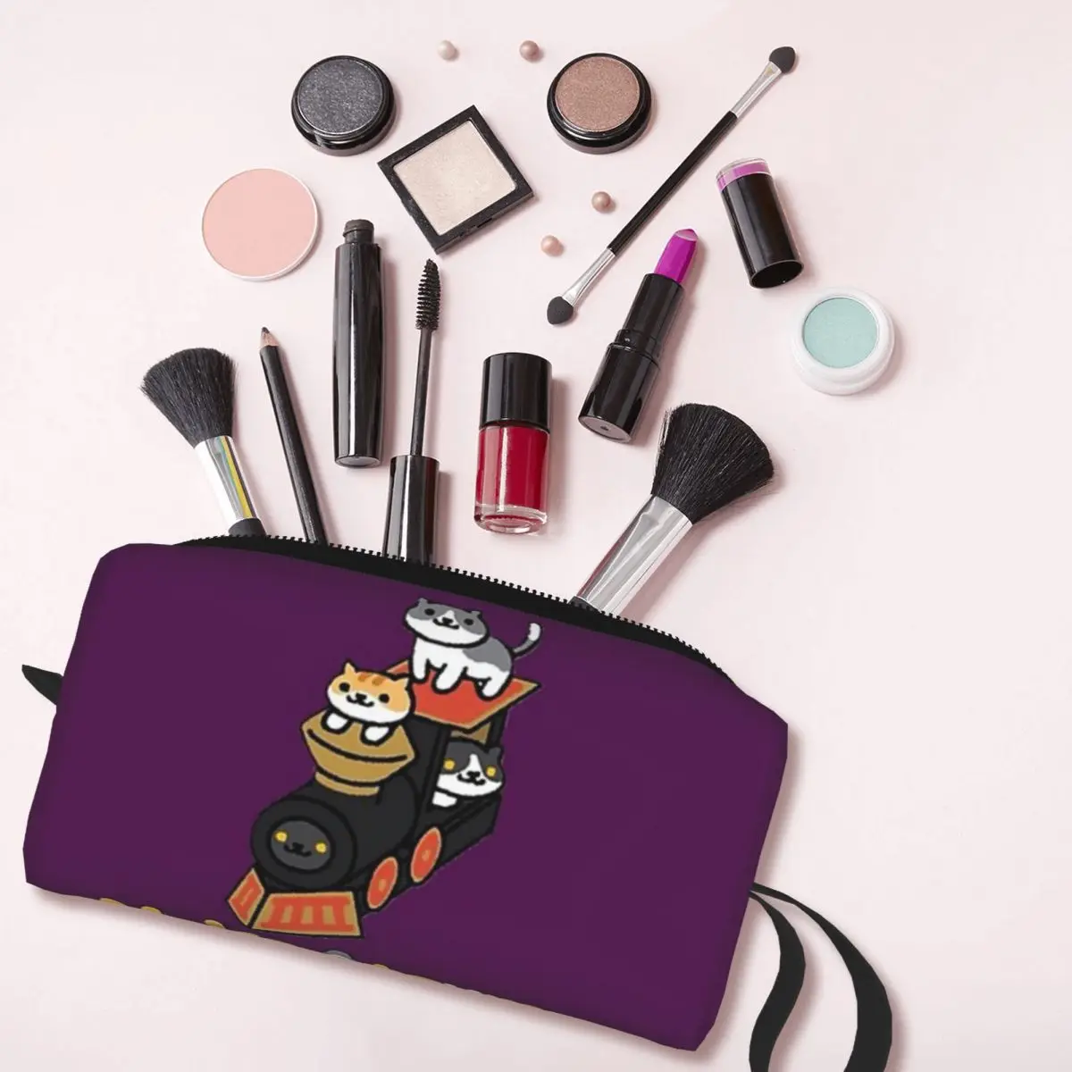 Neko portals neko atsume gatos lápis caso para menino menina presentes caneta caixa saco de lápis artigos de papelaria suprimentos de viagem feminino saco de cosméticos