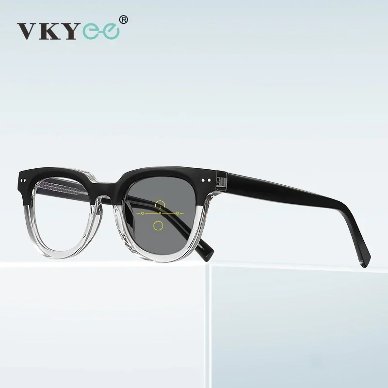 VICKI Retro Men\'s Progressive Multifocal Reading Glasses Anti Blue Light Glasses For Look Far And Near Vision Glasses Men 2120