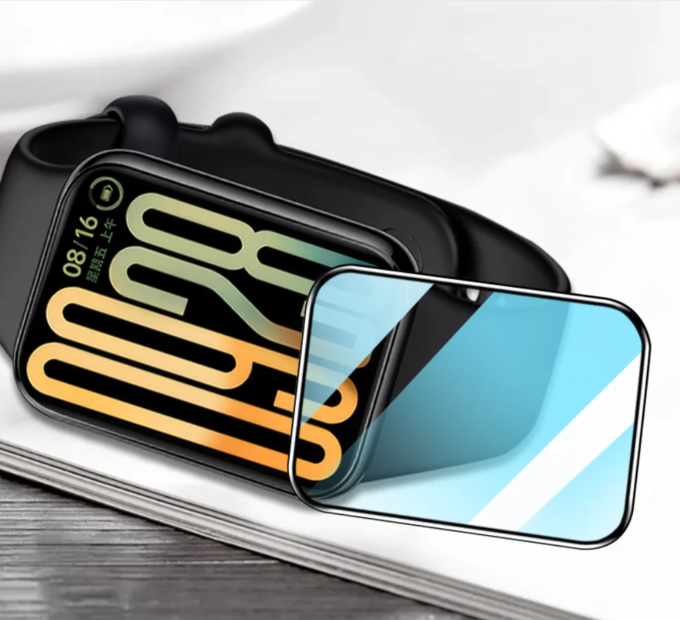 3D Soft Edgeป้องกันฟิล์มสายรัดข้อมือสําหรับXiaomi Mi Band 9 Pro/Active Smartbandป้องกันหน้าจอสมาร์ทMibandอุปกรณ์เสริม