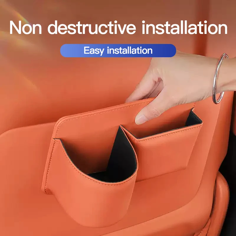 Car Storage Bag Water Cup Holder Car Door Storage Box Inside Car Trash Can Mobile Phone Placement Box Supplies