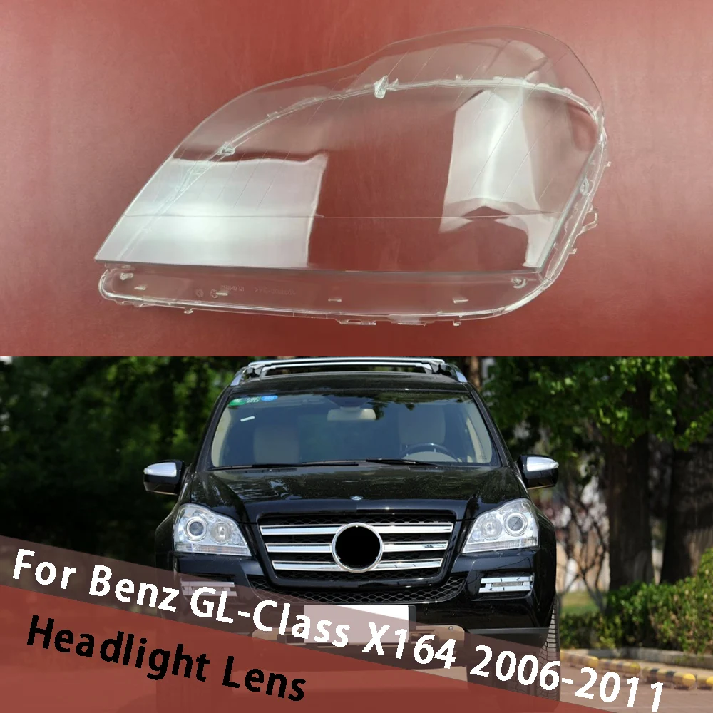 

For Mercedes-Benz GL-Class X164 GL350 GL450 2006-2011 Headlights Cover Transparent Lamp Shade Headlamp Shell Replace LampShade